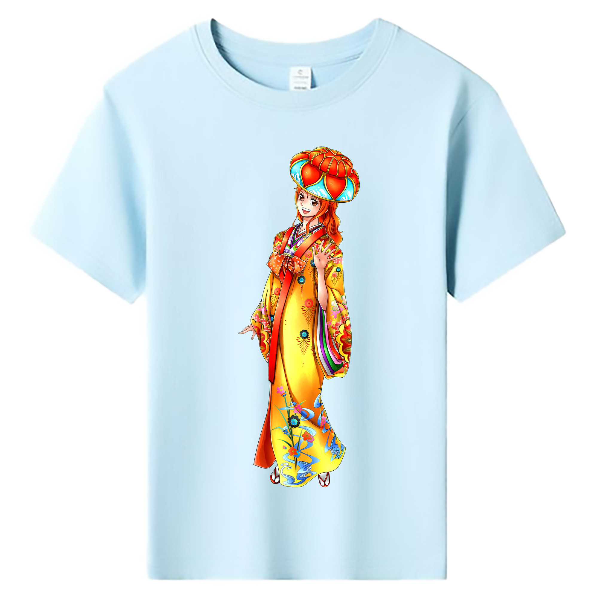 （画像用） ワンピース ナミ ONE PIECE Nami 綿100％キッズTシャツ（フロントプリント）